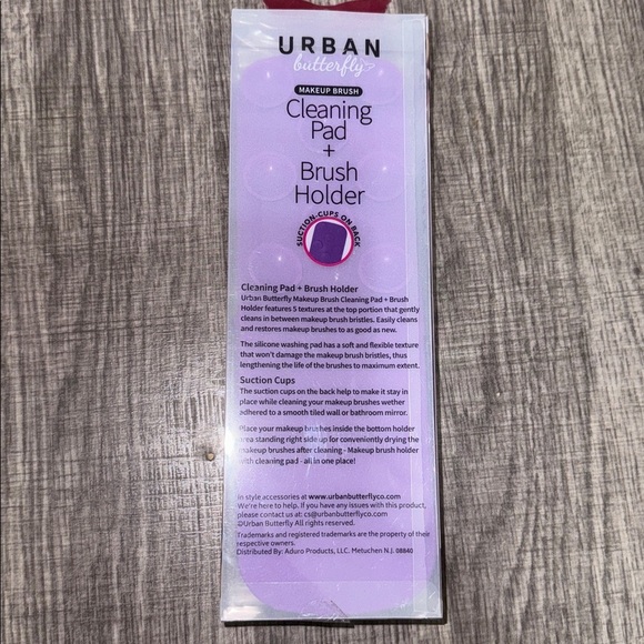 4-Piece Pro Eye Brush Set + Makeup Brush Cleaning Pad & Holder with Suction Cup - Picture 5 of 5